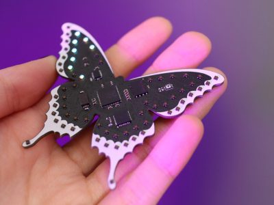PicoFlutter - Wearable for Learning Electronics - Maker Faire